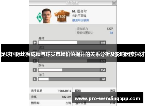 足球国际比赛成绩与球员市场价值提升的关系分析及影响因素探讨